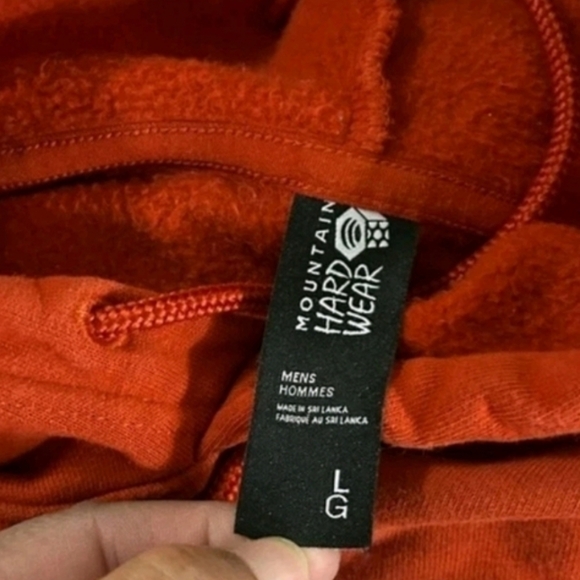 Mountain Hardwear Orange Hoodie with Black Graphic - Picture 4 of 4